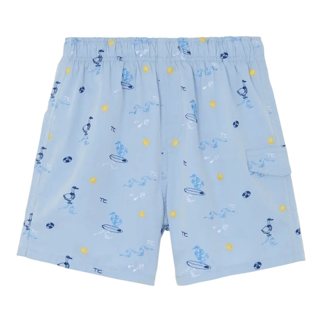 Boys Blue Seaside Print Swim Shorts TARTINE ET CHOCOLAT