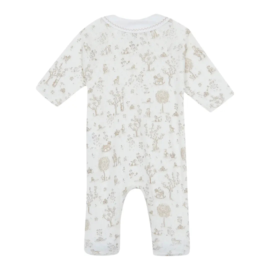 Baby Ecru Fantasy Garden Cotton Romper TARTINE ET CHOCOLAT