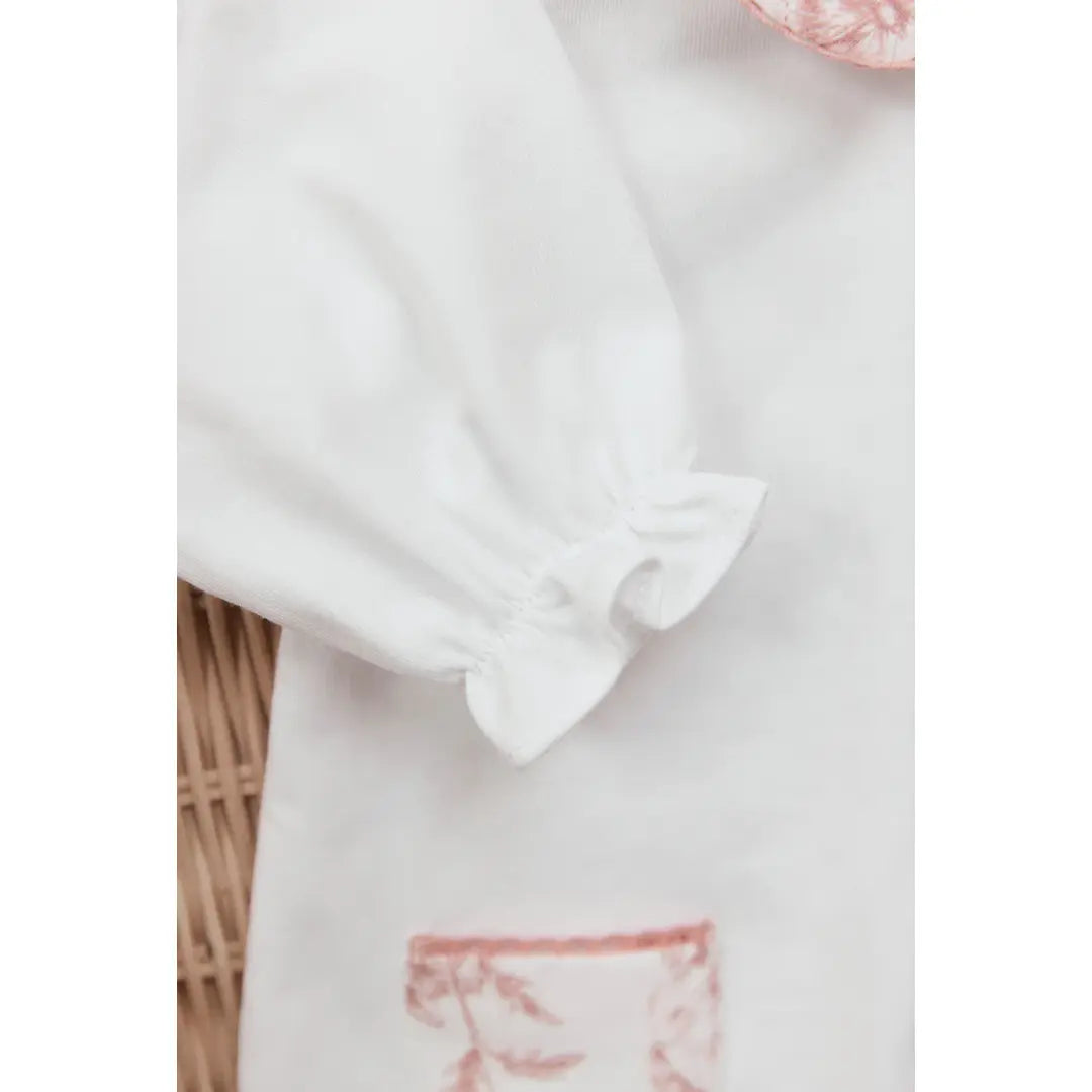 Baby Girls Terracotta Toile de Jouy Cotton Romper TARTINE ET CHOCOLAT