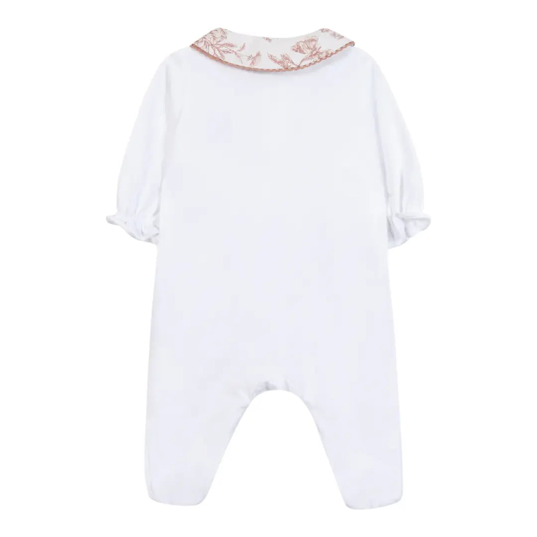 Baby Girls Terracotta Toile de Jouy Cotton Romper TARTINE ET CHOCOLAT
