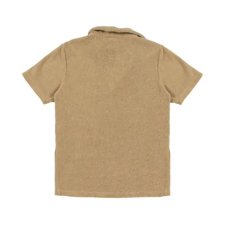 Boy Terry Knitted Polo Shirt - Brown NUPKEET