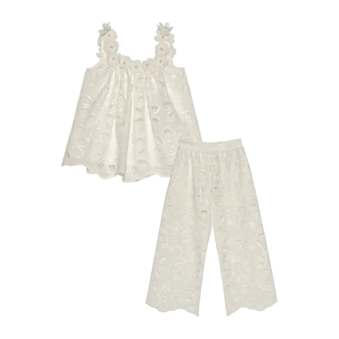 Layla Lace Top & Pants - Snow White TUTU DU MONDE