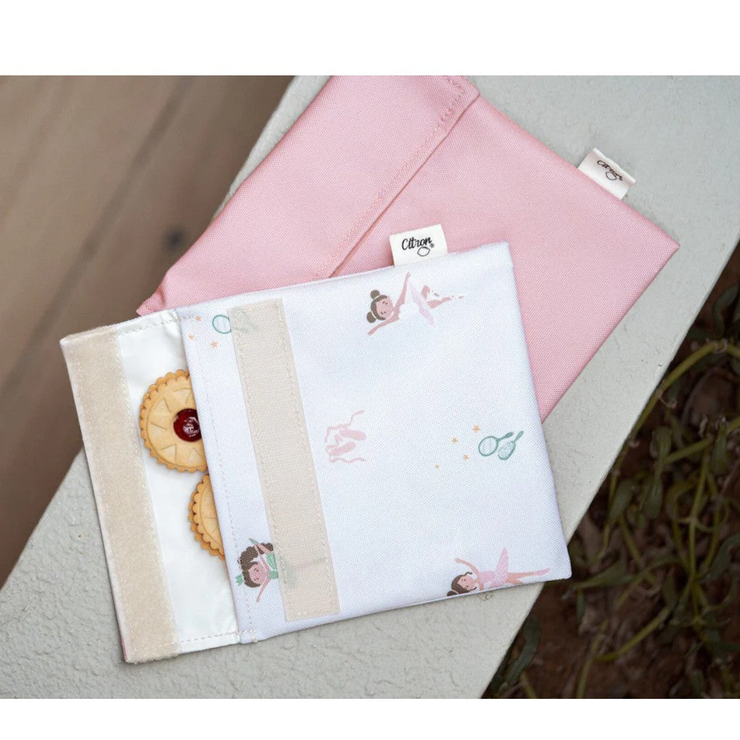 Reusable Sandwich Bag - Set of 2 - Ballerina/Blush Pink