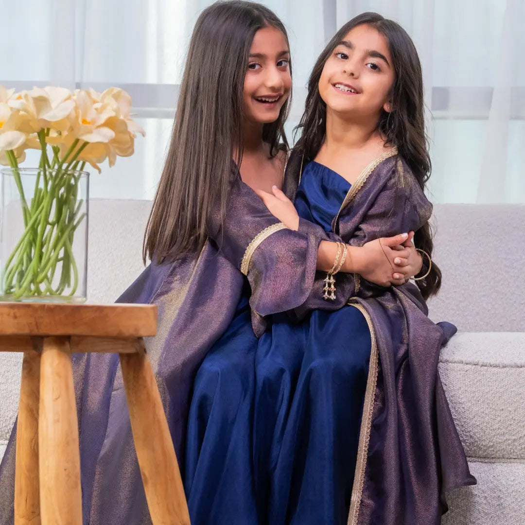 Royal Blue Daraa Two Piece Set THE RAMADAN EDIT