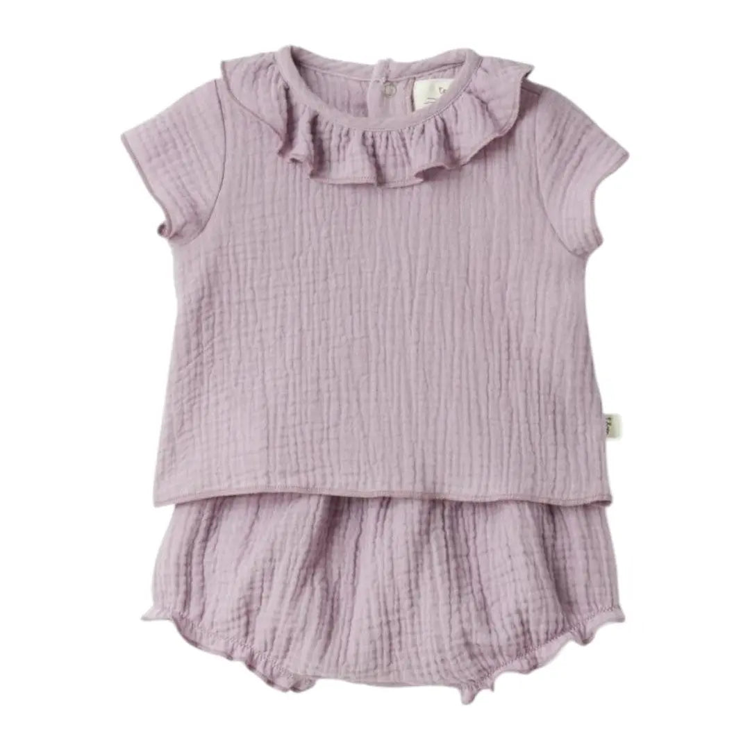 Baby Girl Two Piece Set Lavender TEDDY & MINOU
