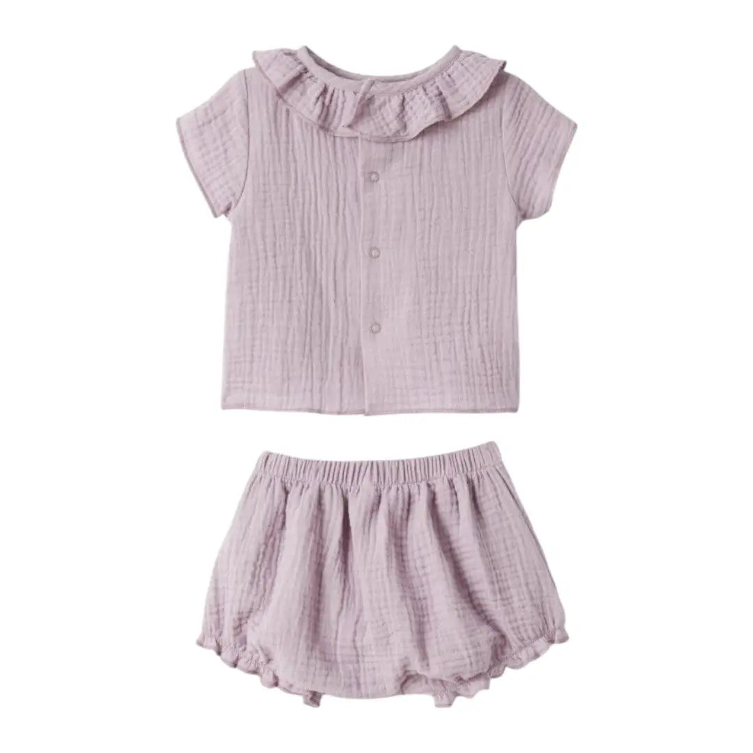 Baby Girl Two Piece Set Lavender TEDDY & MINOU