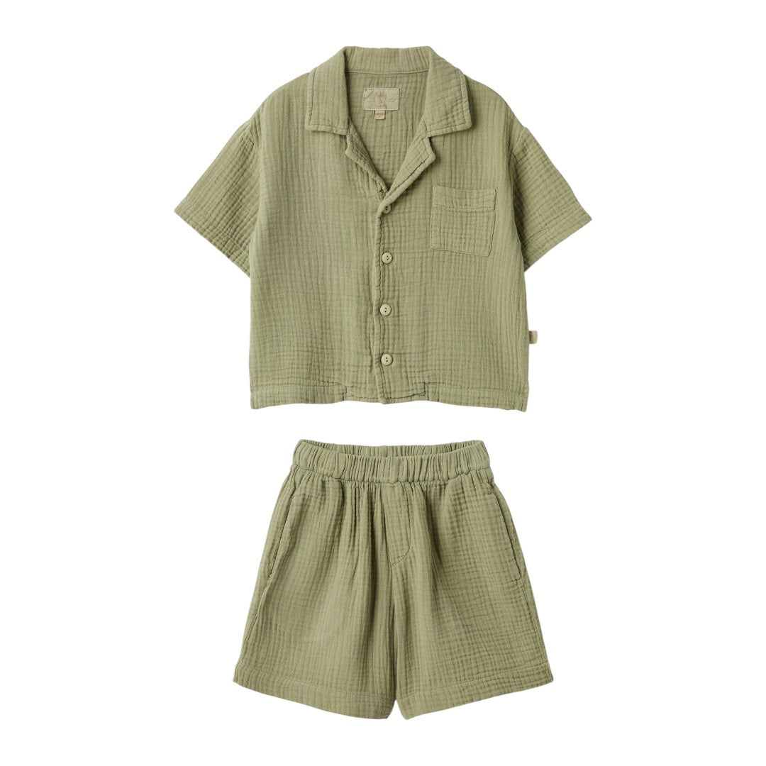 Organic Cotton Two Piece Set - Sage Green