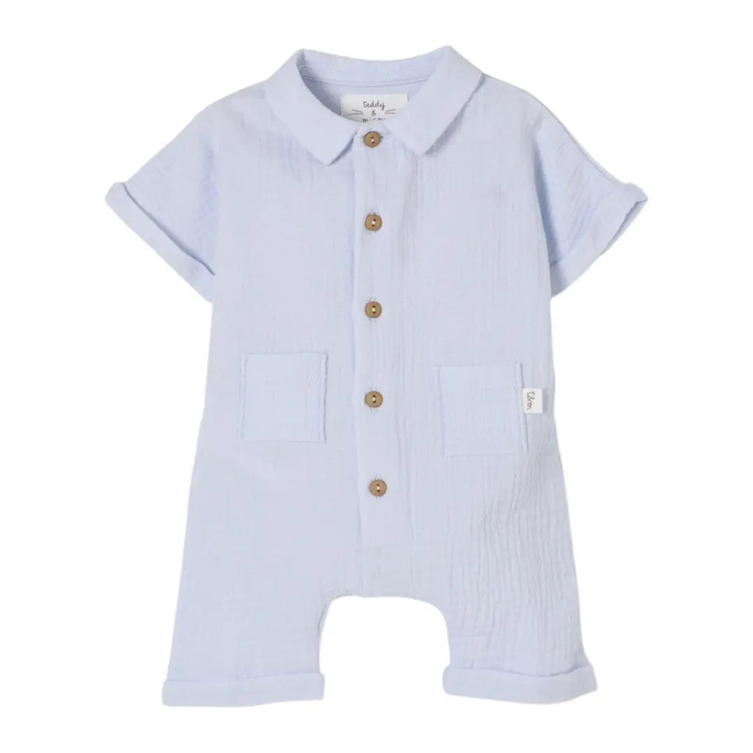 Baby Romper Anise Blue TEDDY & MINOU