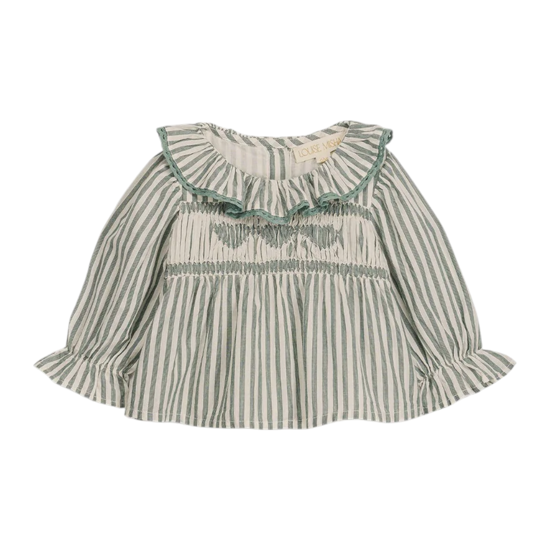 Almond Stripes Baby Blouse Antonella & Bloomers