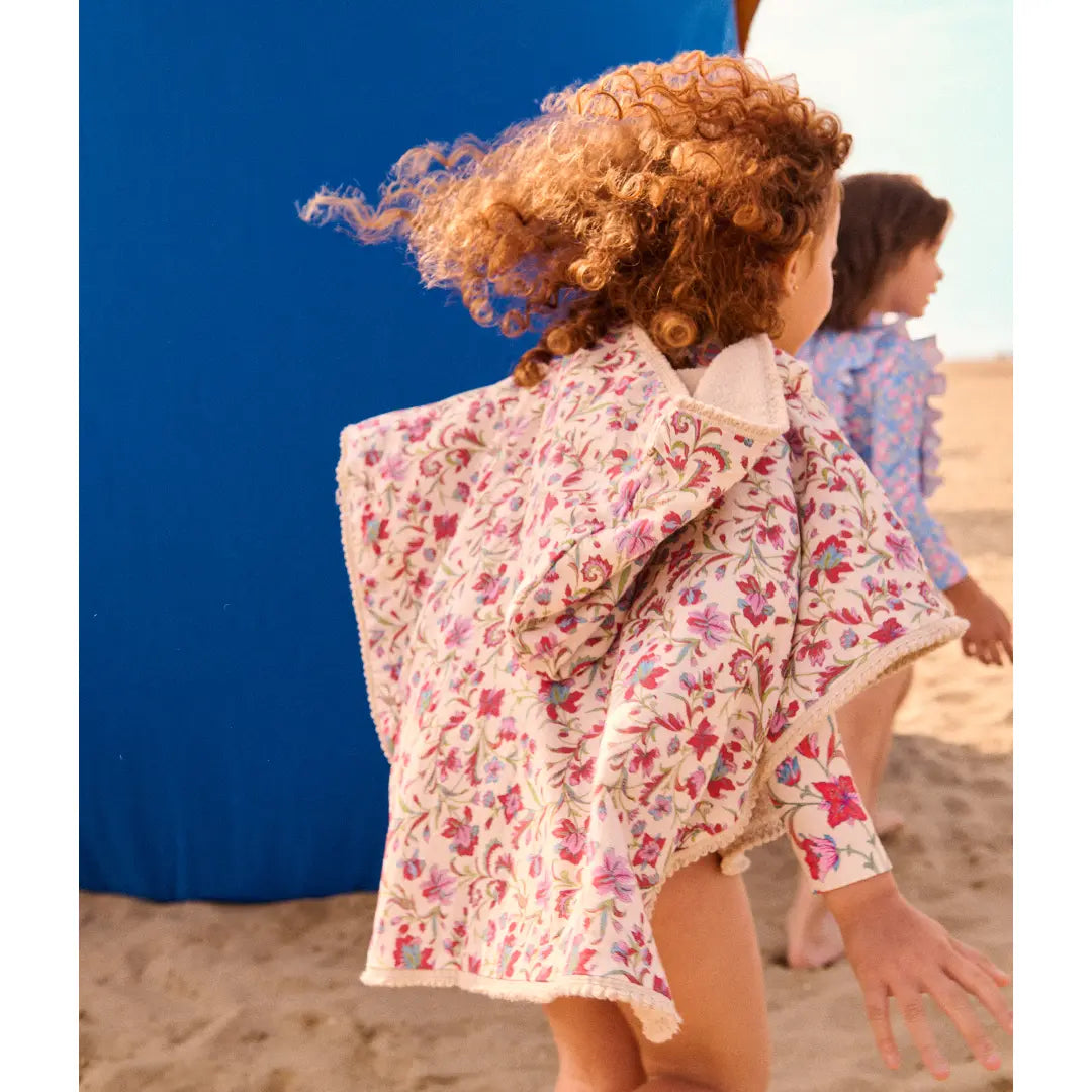 Mael Cream Floral Haven Beach Cape for Girls LOUISE MISHA