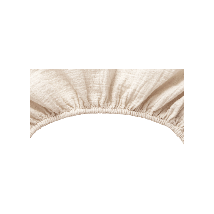 Sand Muslin Fitted Sheet Double