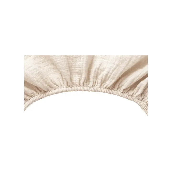 Sand Muslin Fitted Sheet Double GARBO & FRIENDS