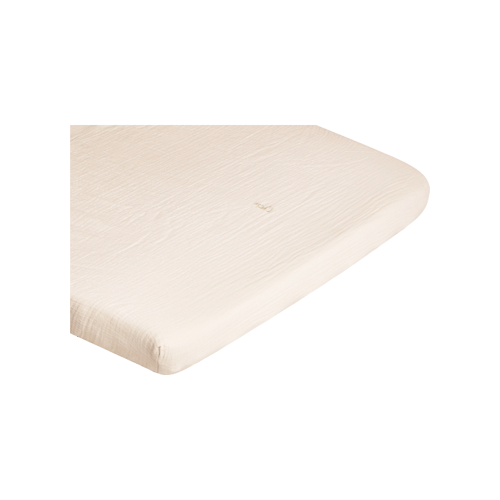 Sand Muslin Fitted Sheet Double