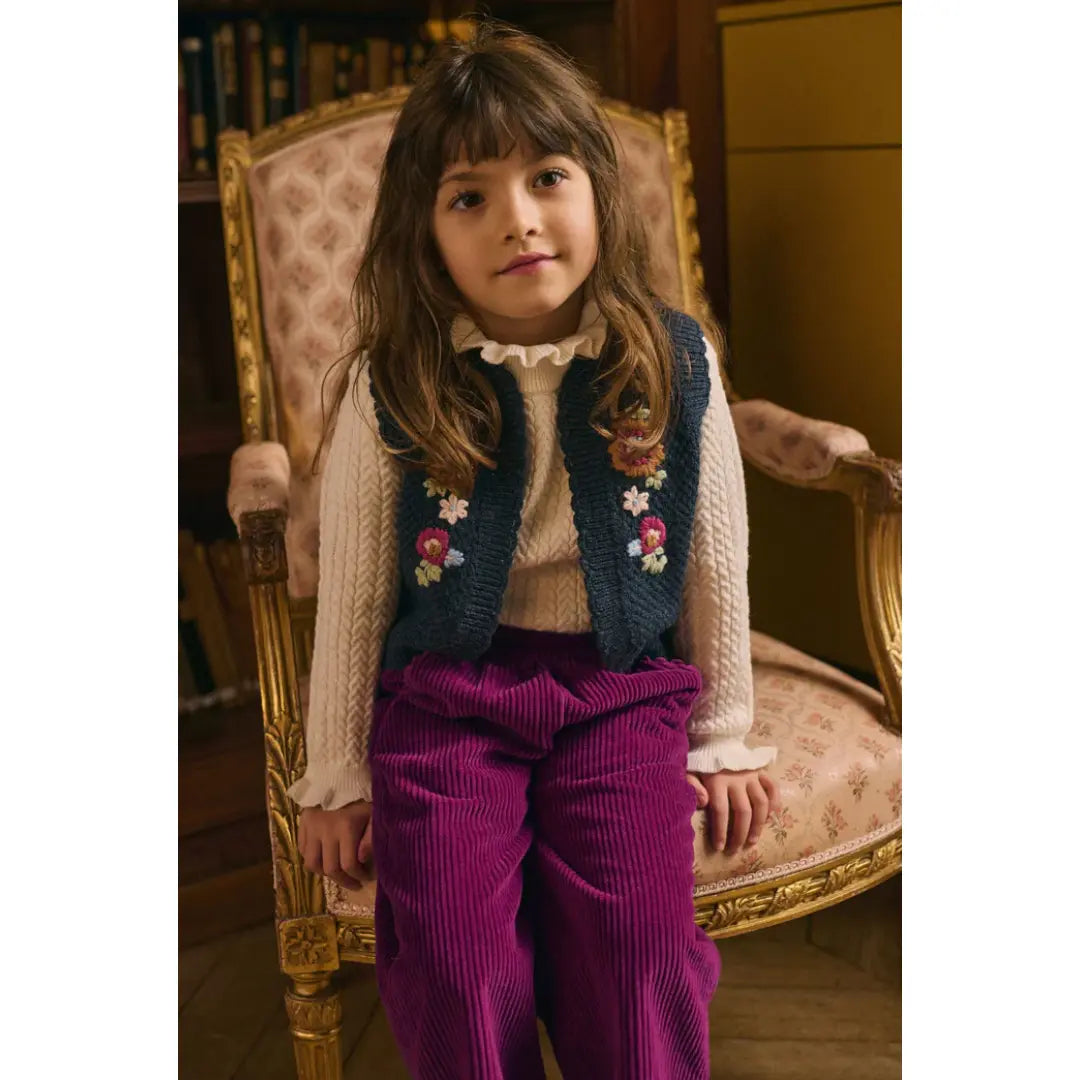 Marine Blue Vest Sylna LOUISE MISHA