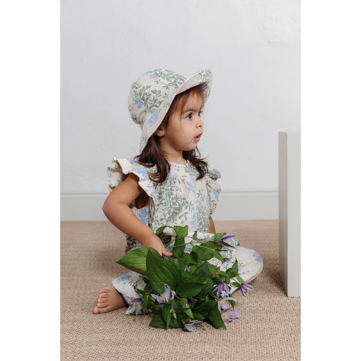 Muslin Sun hat Plumbago