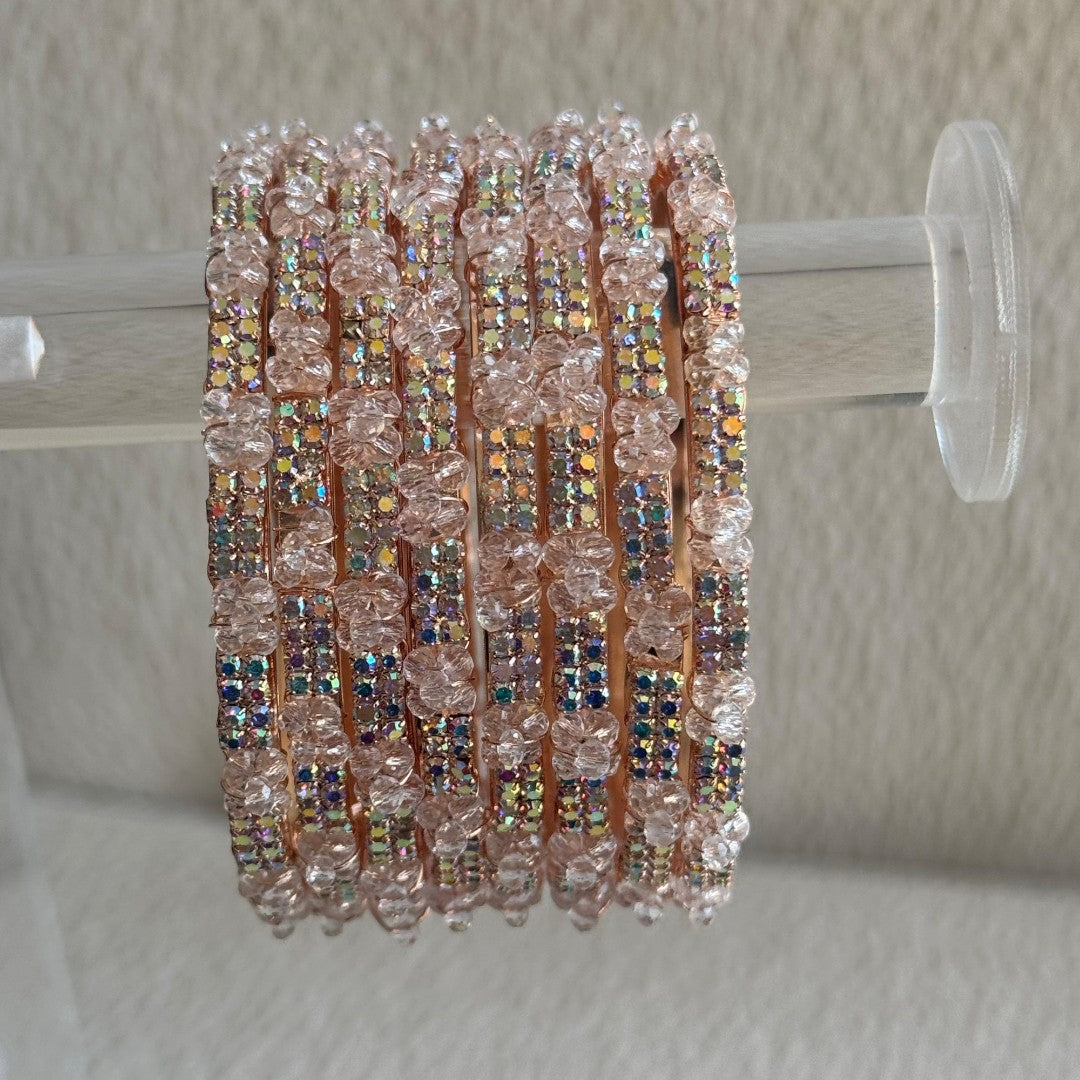 Adults Pink Stone Bangles