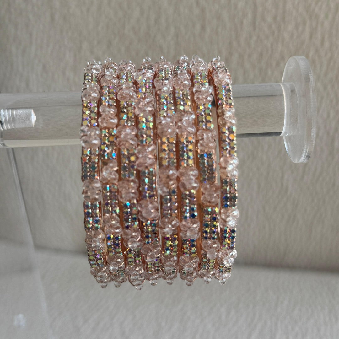 Adults Pink Stone Bangles