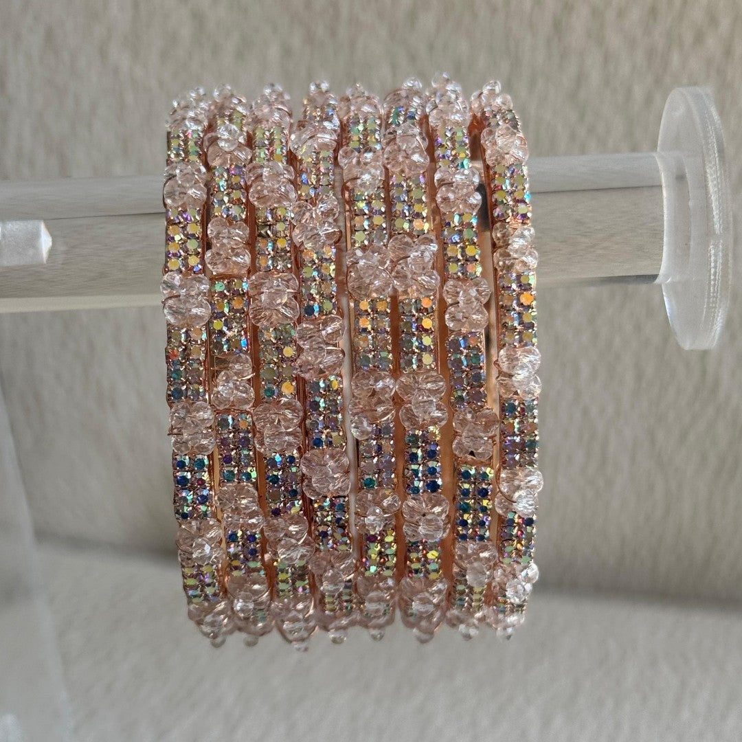 Adults Pink Stone Bangles