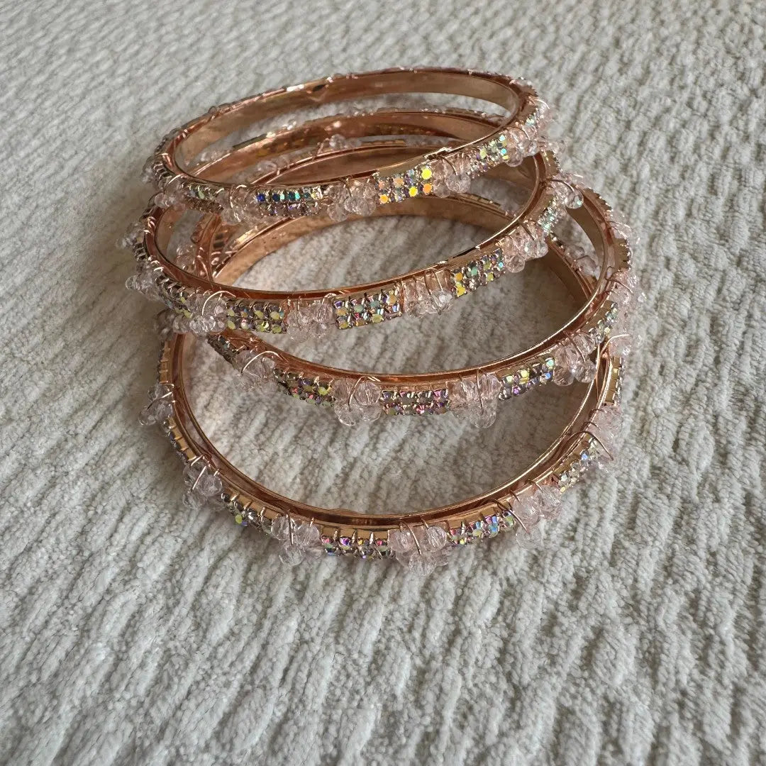 Adults Pink Stone Bangles THE RAMADAN EDIT