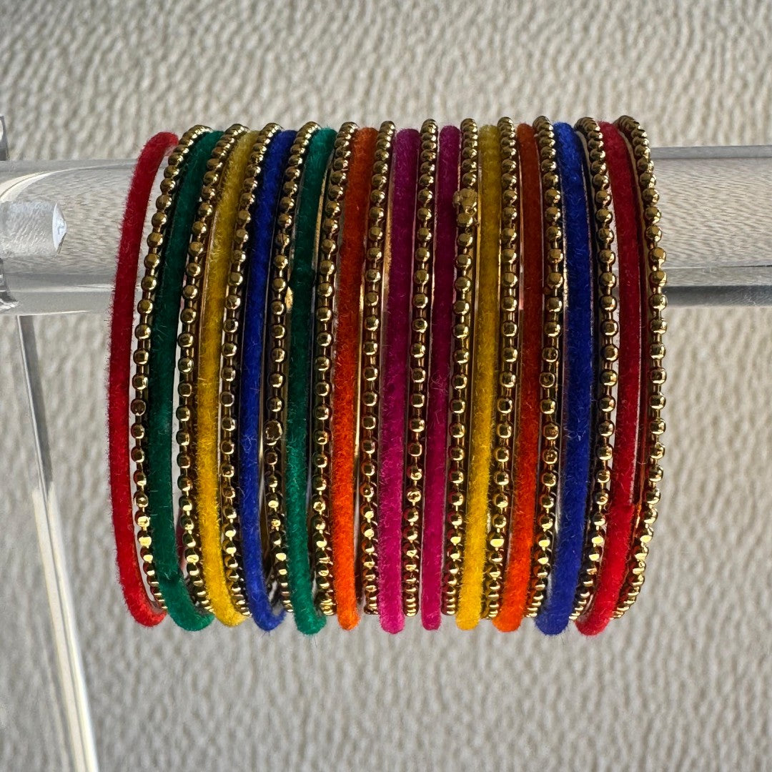 Multicolor set of 24 Bangles