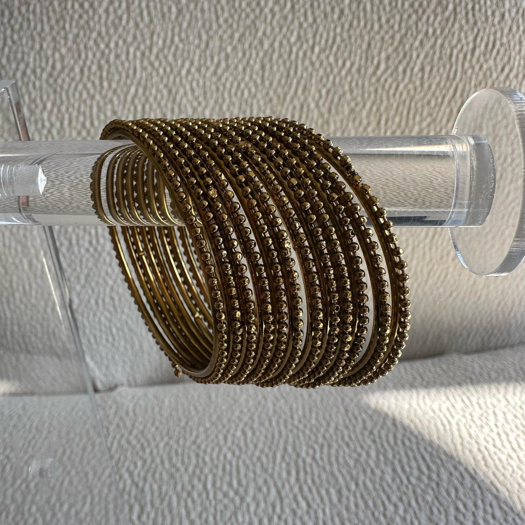 Dull Gold Metal Bangles