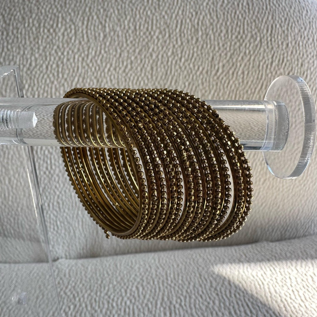 Dull Gold Metal Bangles