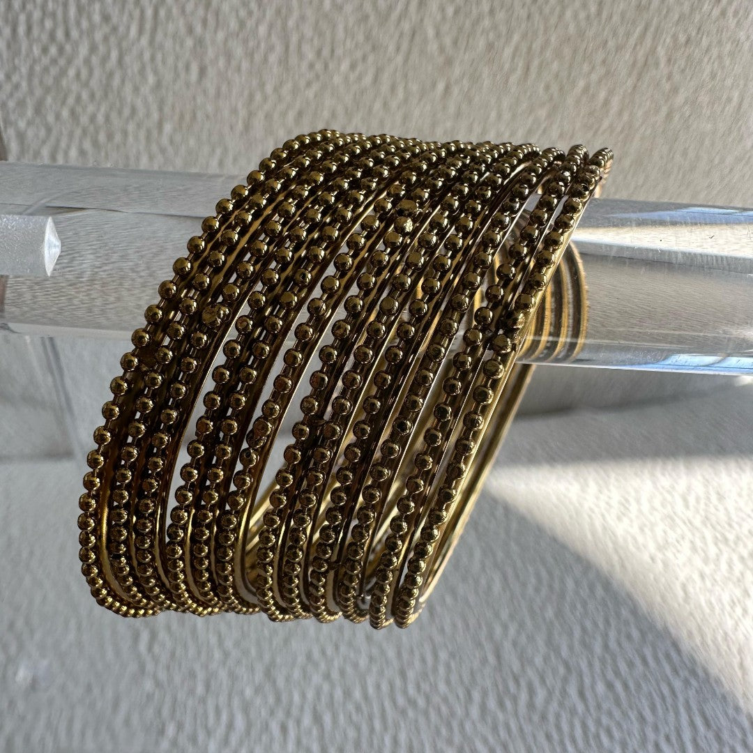 Dull Gold Metal Bangles