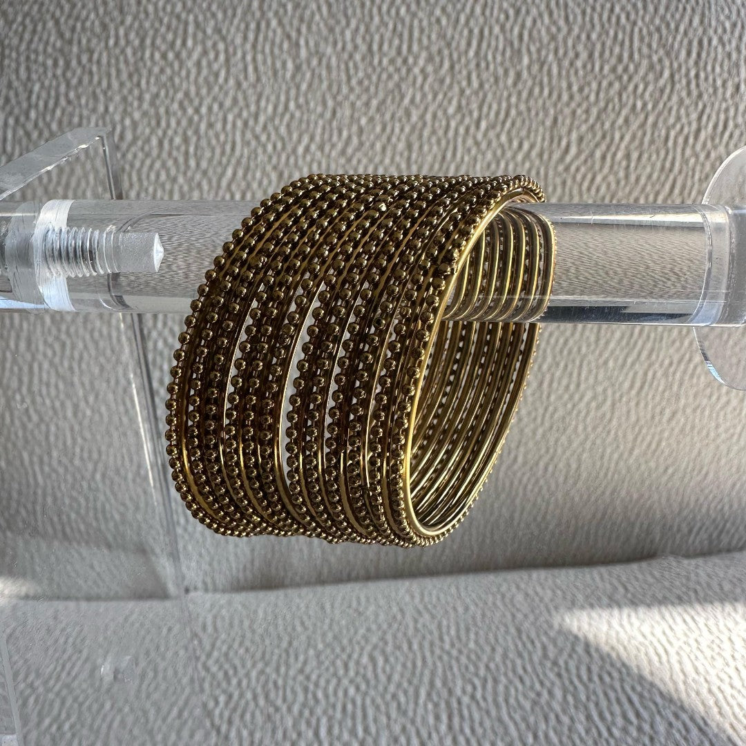 Dull Gold Metal Bangles