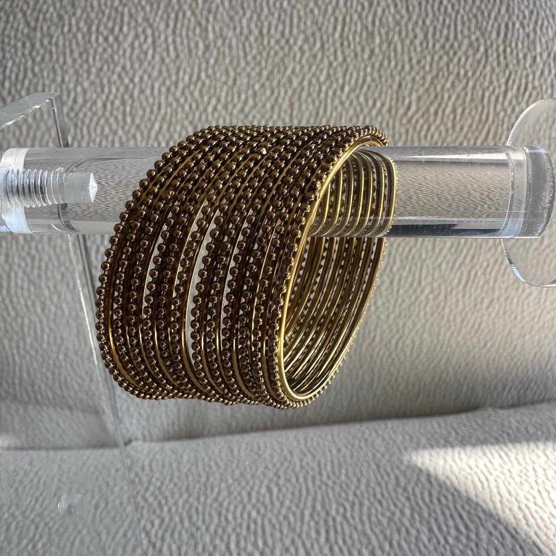 Dull Gold Metal Bangles