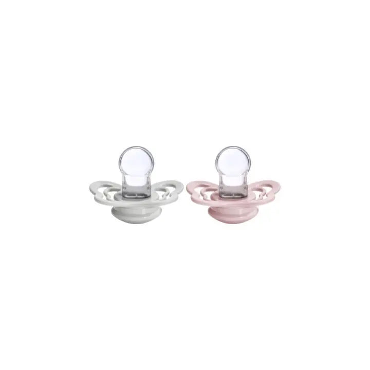 Pacifier Couture (Silicone)(2pc) - Haze / Blossom BIBS
