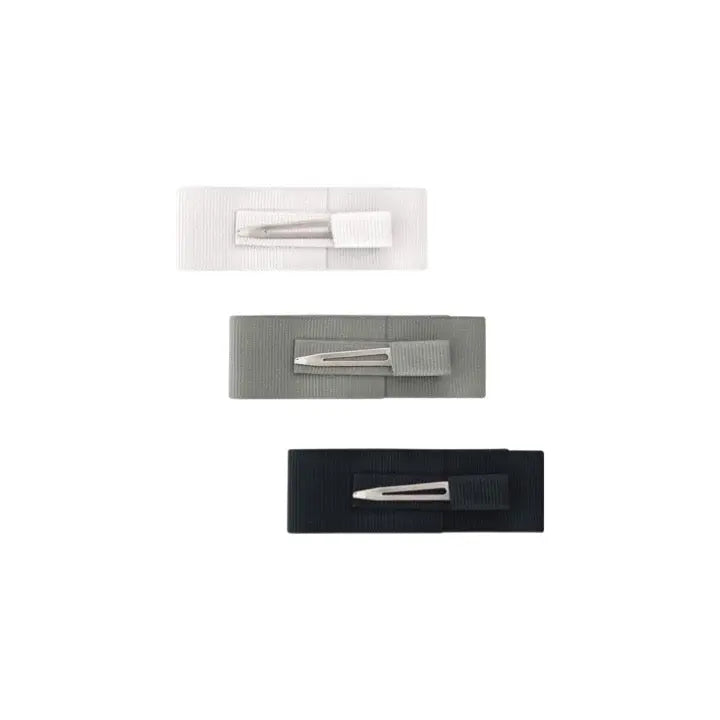 White, Grey and Black Gift Set of 3 Medium Layered Bows MILLEDEUX