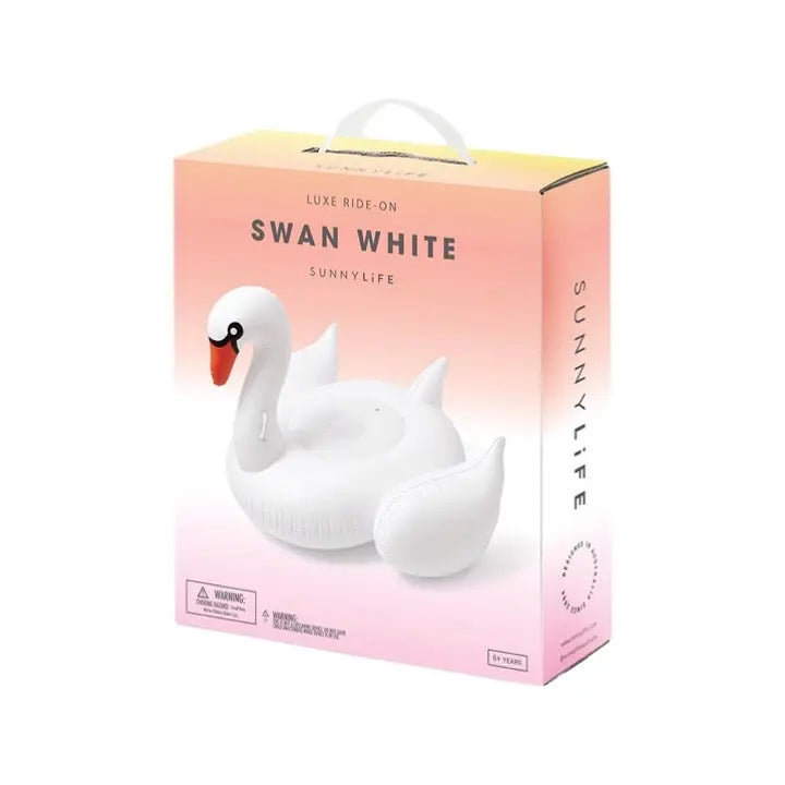 Luxe Ride-On Swan White SUNNYLIFE AUSTRALIA