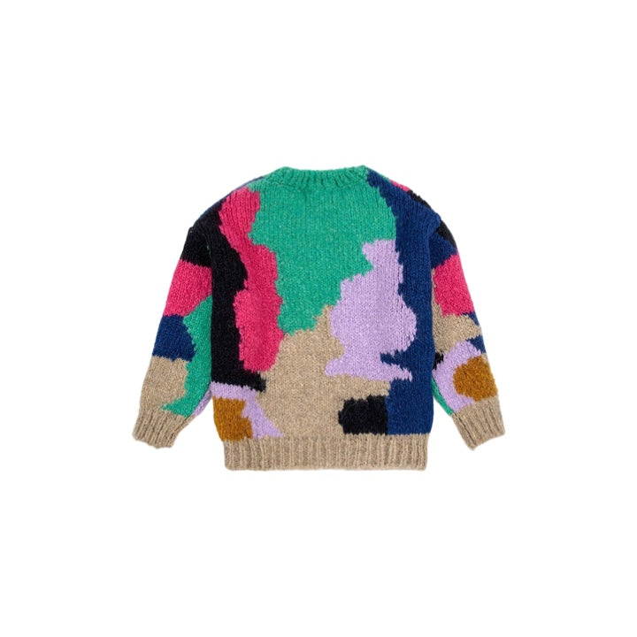 Color Stains Intarsia Jumper
