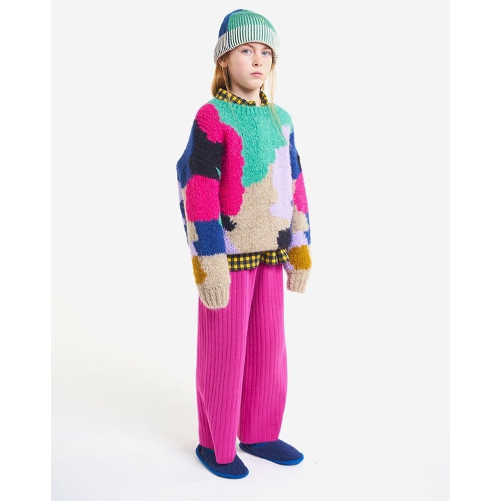 Color Stains Intarsia Jumper