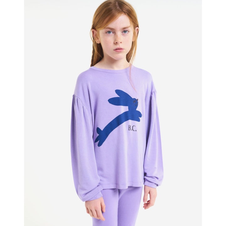 Jumping Hare T-shirt & Stripes leggings