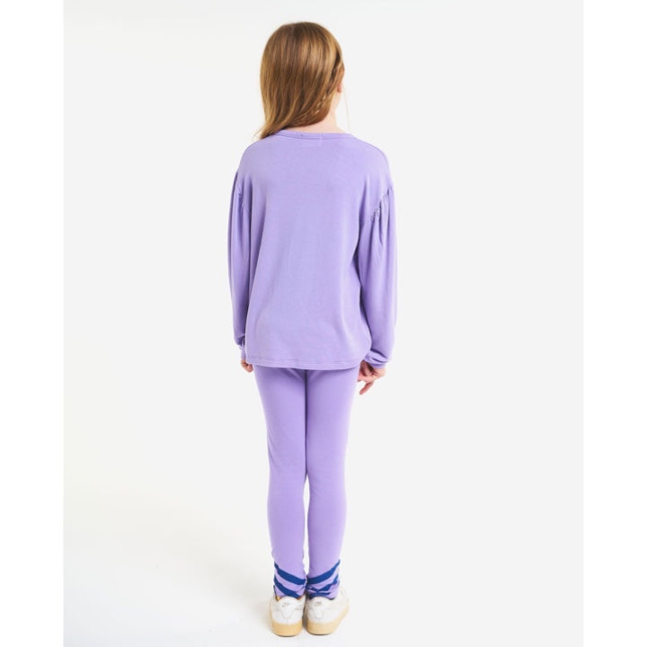 Jumping Hare T-shirt & Stripes leggings