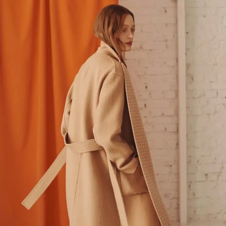 Women’s Sully Reversible Coat - Camel/blush LOUISE MISHA