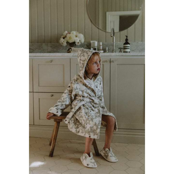 Pomegranate Terry Bathrobe