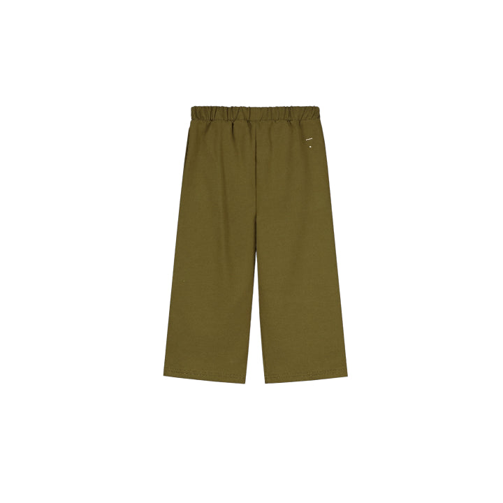 Puffy Cardigan & Trousers - Olive Green