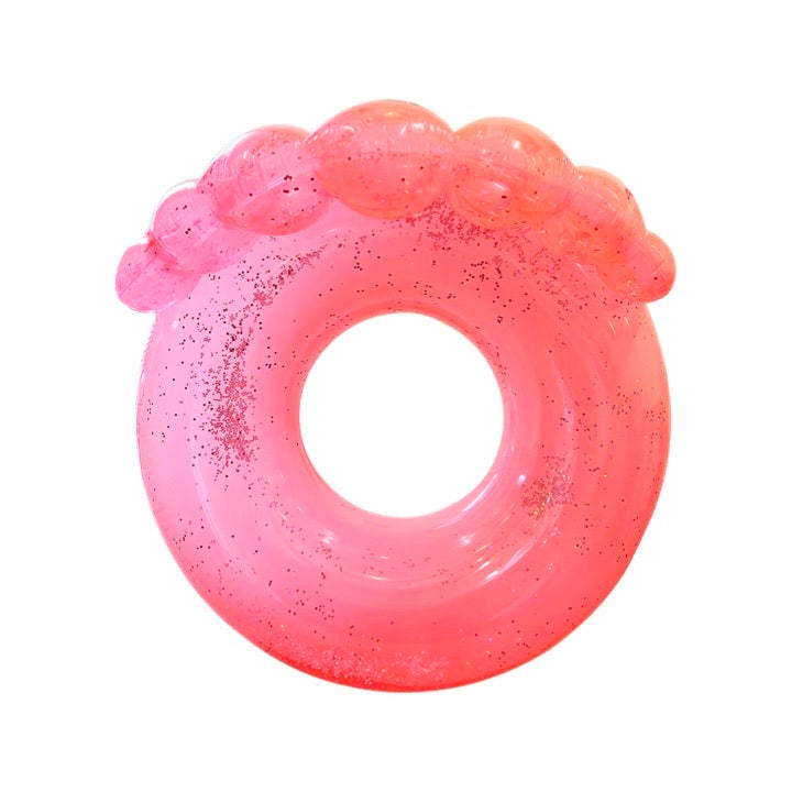Luxe Pool Ring Shell Neon Coral