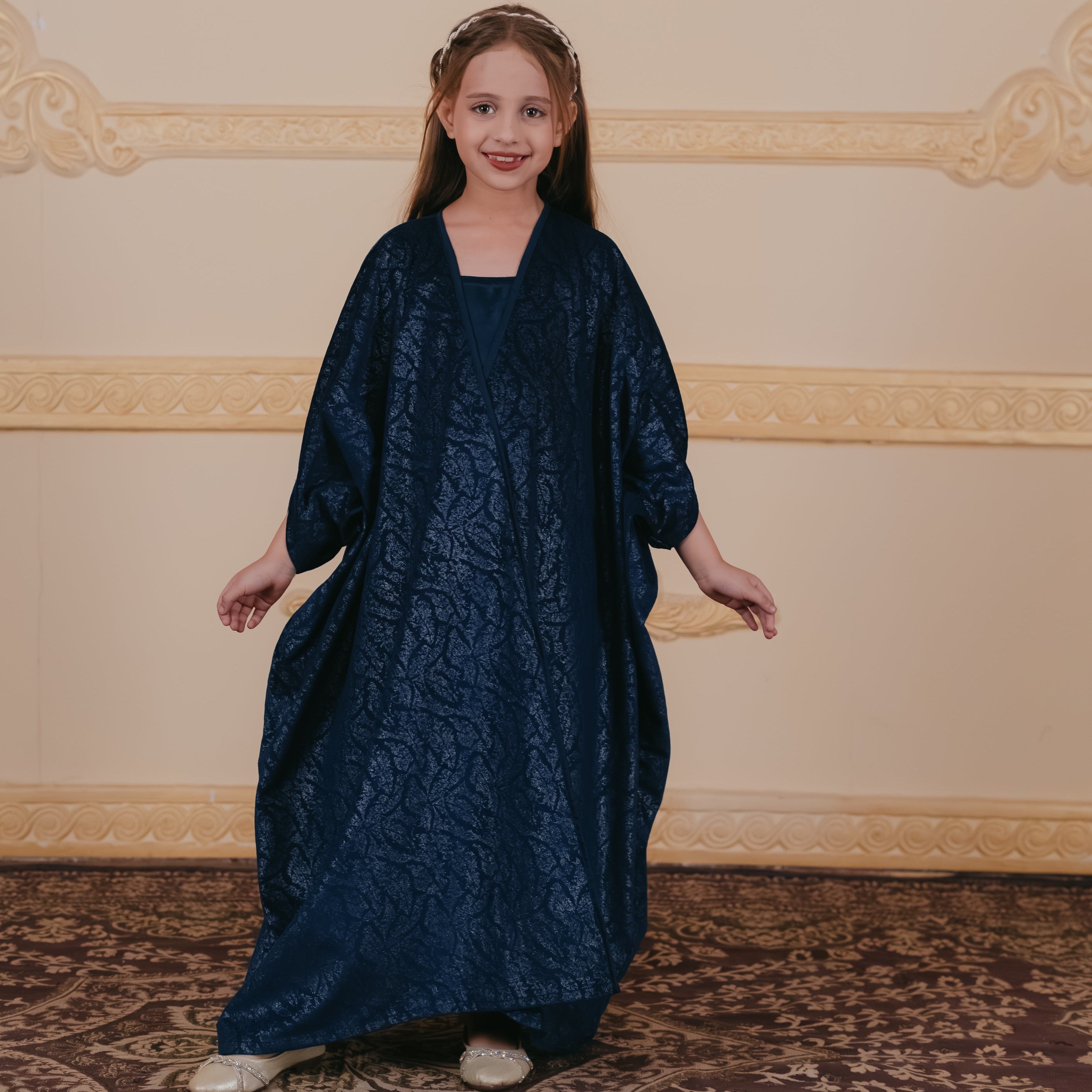 Noora Teal Bisht Set