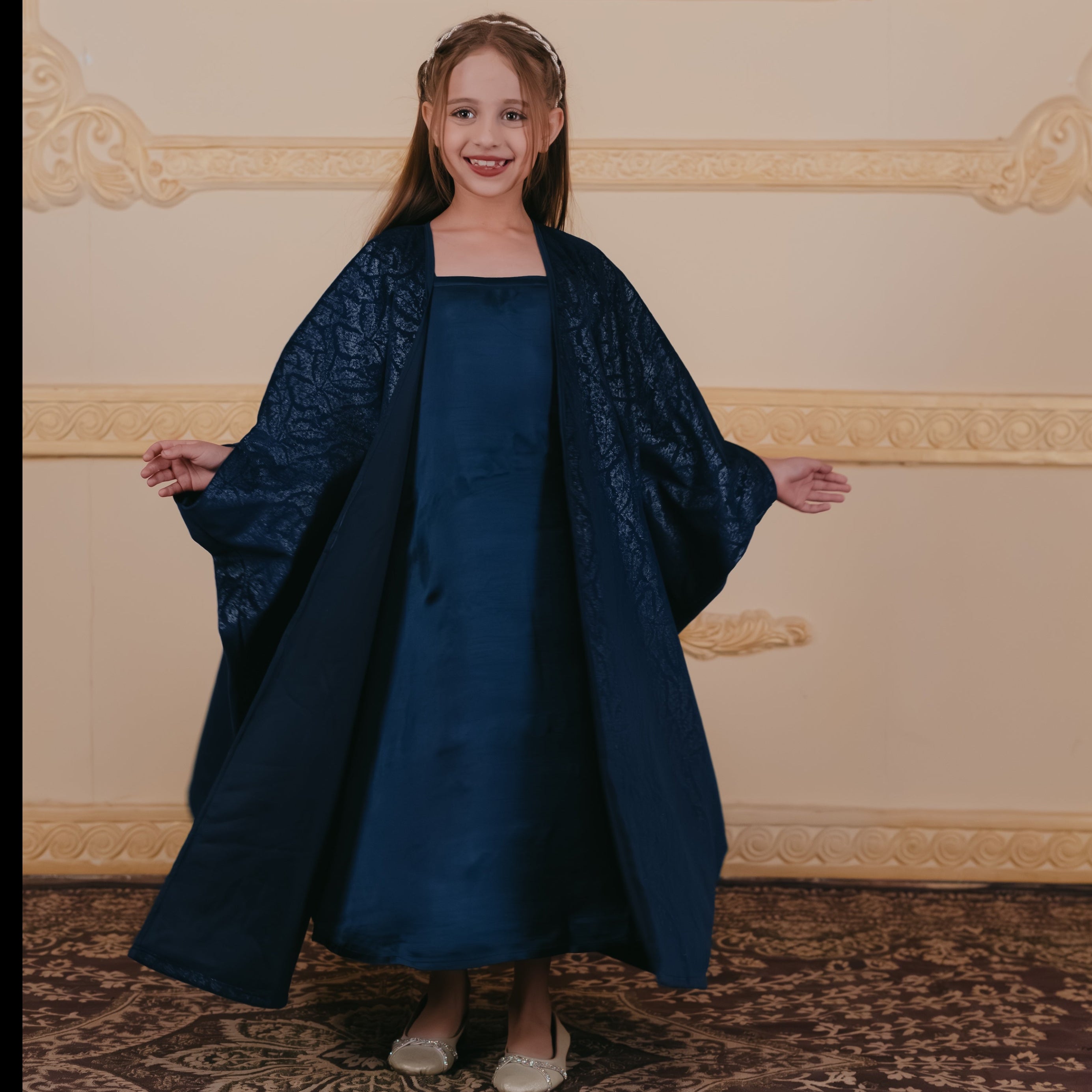 Noora Teal Bisht Set