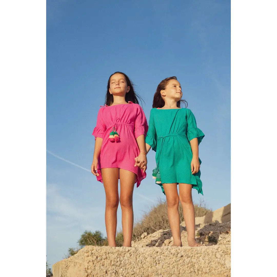 Lea Girls Swim Coverup - Green LISON PARIS