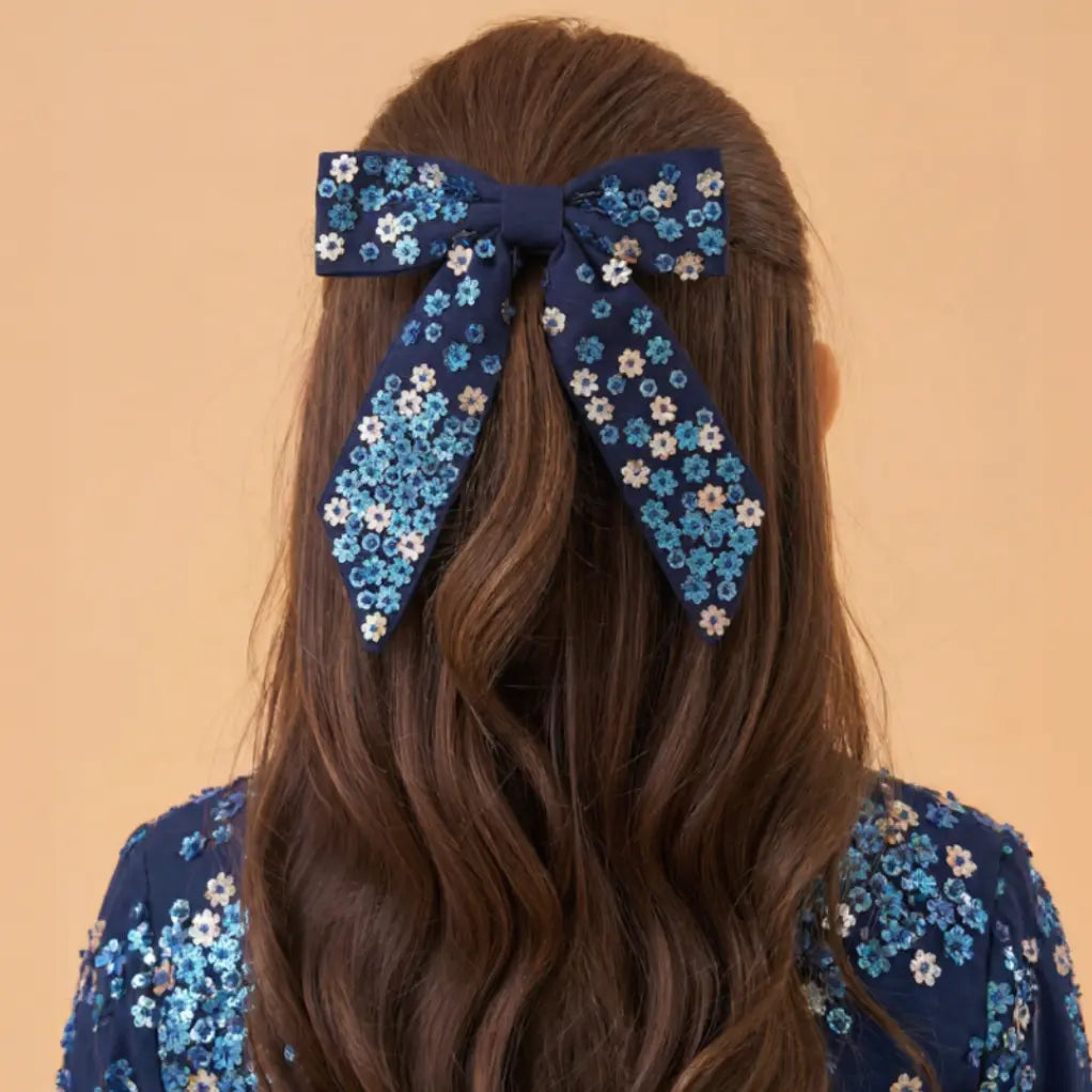 Midnight Bloom Bow LAYALEE