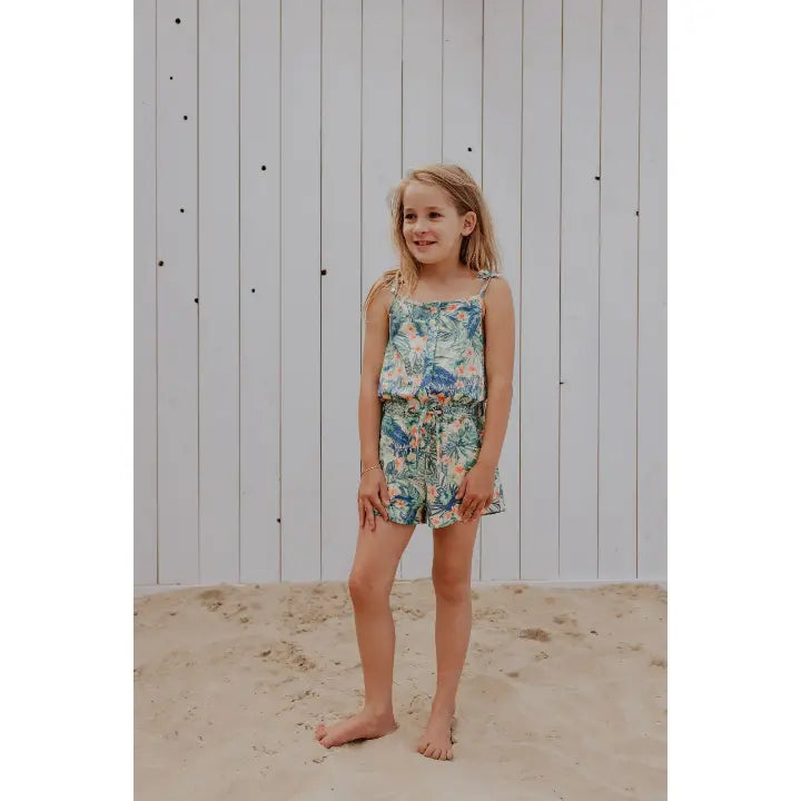 Playsuit Door Flower Print LITTLE HEDONIST