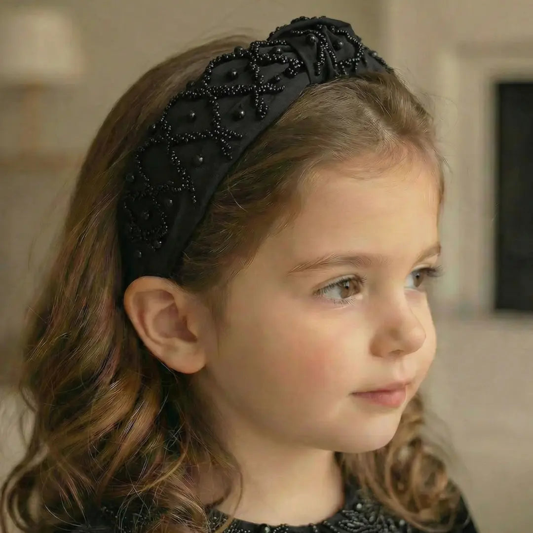 Noir Quilté Headband LAYALEE