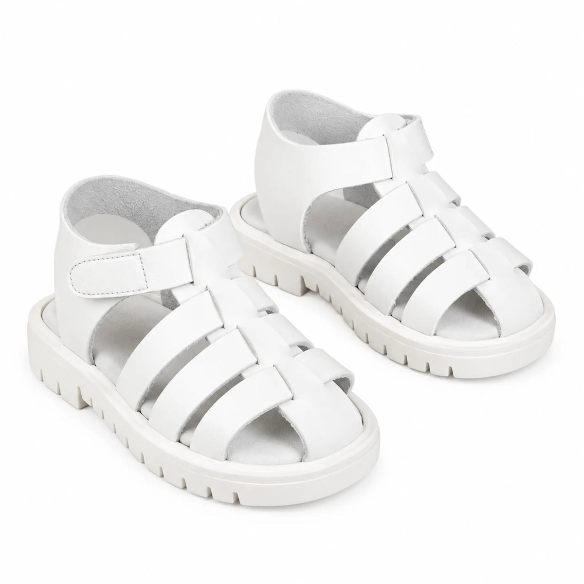 Babywalker White Greek Sandal product photo on pure white background