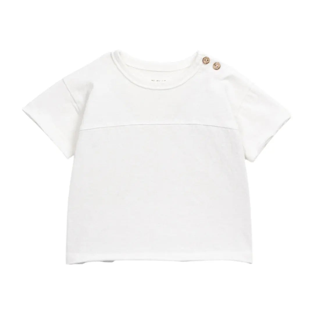 Plain White Jersey T-shirt & Ocean Leaves Swim Shorts PLAY UP