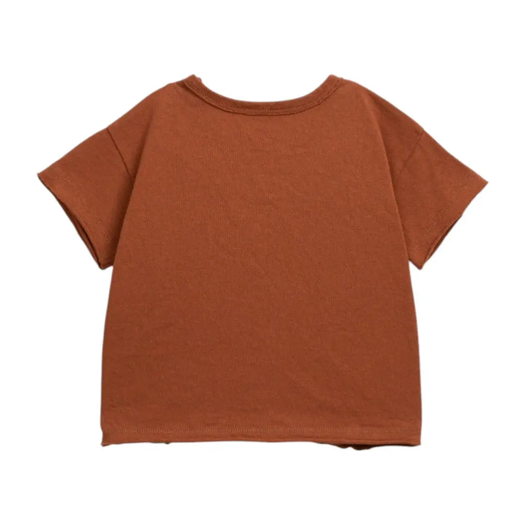 Brown Jersey T-shirt & Desert Chamaleon Swim Shorts PLAY UP