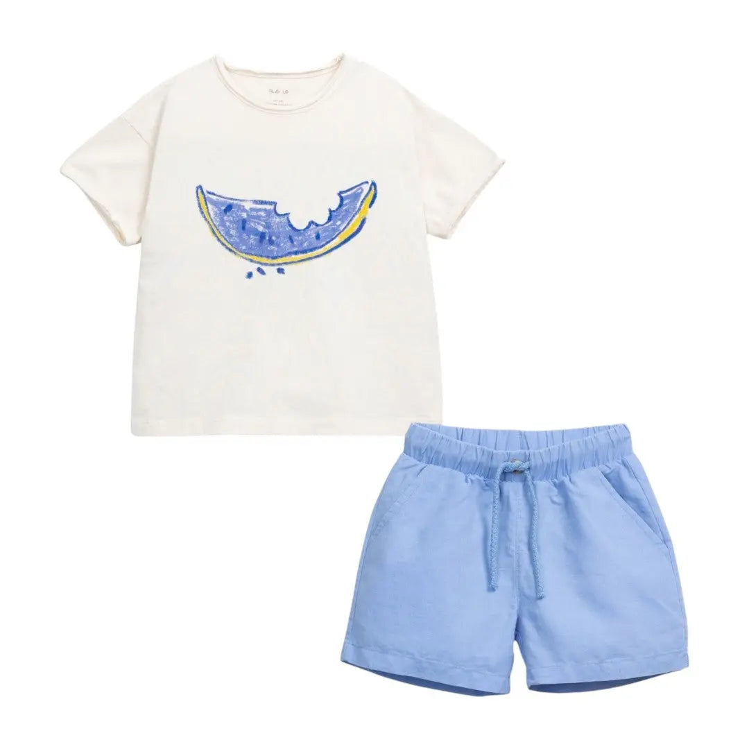 Blue Melon T-shirt & Blue Skies Shorts PLAY UP
